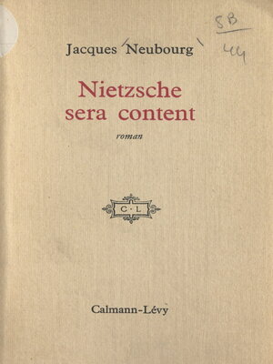 cover image of Nietzsche sera content